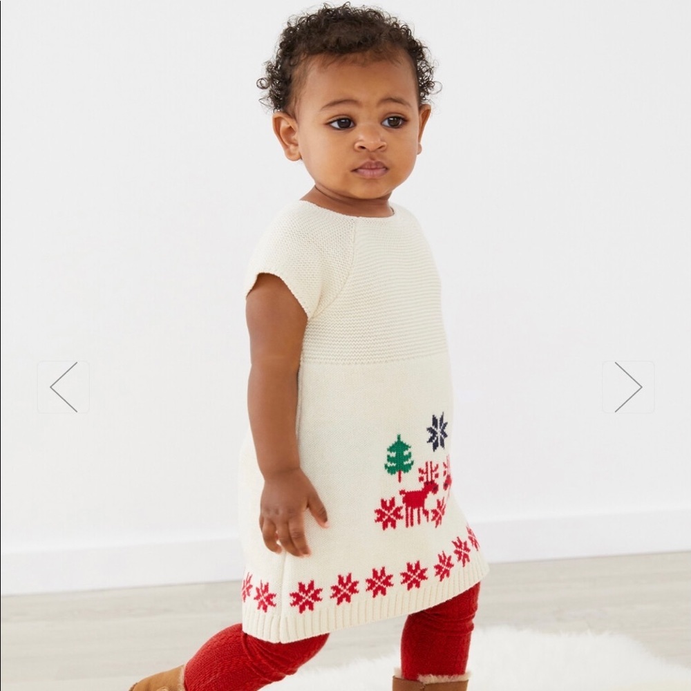 Dear Deer Sweater Dress In Cotton & Merino Wool